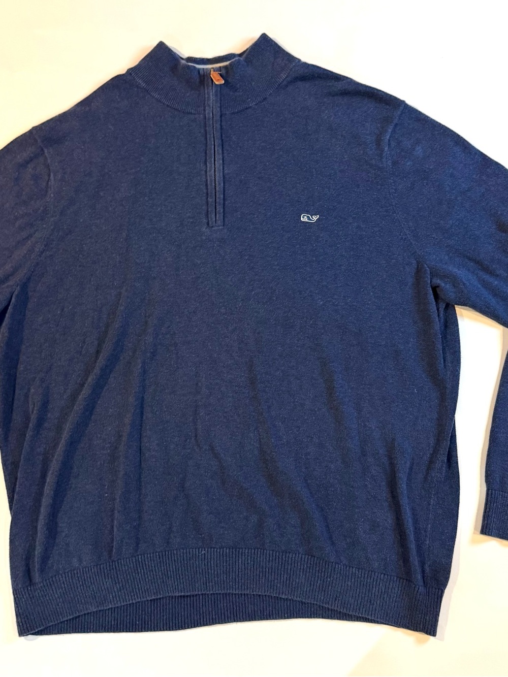 Vineyard Vines Men's Quarter Zip Pullover Sweater in Blue Sz XL